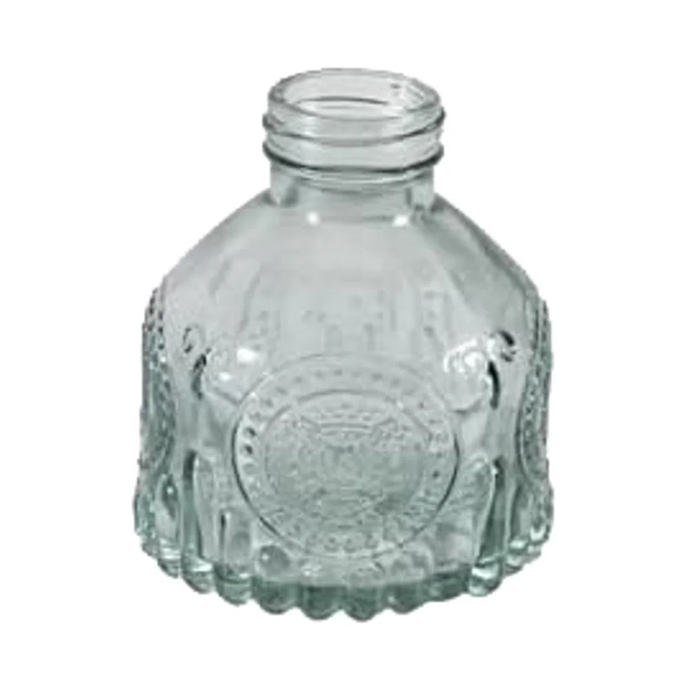 Clear Vintage Embossed Mini Vases (LOT OF 6) / BRAND NEW